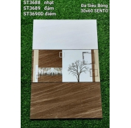 Gạch đá siêu bóng ốp tường SENTO mã gạch ST3688-3689 gạch loại 1 kích thước 30x60