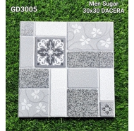 Gạch men sugar khuôn nổi lát nền DACERA mã gạch GD3005 gạch loại 1 kích thước 30x30