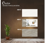 Gạch Porcelain men bóng ốp lát Catalan mã gạch - Bộ 48015-48016-48017 gạch loại 1 kích thước 40x80 