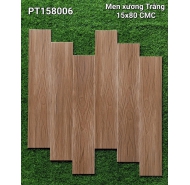 Gạch thanh Giả Gỗ xương trắng ốp lát nền CMC mã gạch PT158006 gạch loại 1 kích thước 15x80