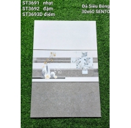 Gạch đá siêu bóng ốp tường SENTO mã gạch ST3691-3692 gạch loại 1 kích thước 30x60