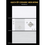 Gạch Ceramic mặt bóng ốp tường Hà Thanh mã gạch TK4853 gạch loại 1 kích thước 40x80