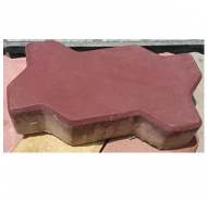 Gạch bê tông tự chèn con sâu da bưởi màu đỏ