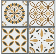 Gạch Porcelain mặt mờ giả gạch bông cổ điển lát nền Prime mã gạch 8035 gạch loại 1 kích thước 40x40 