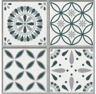 Gạch Porcelain mặt mờ giả gạch bông cổ điển lát nền Prime mã gạch 8033 gạch loại 1 kích thước 40x40 