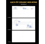 Gạch Ceramic mặt bóng ốp tường Hà Thanh mã gạch TK4850 gạch loại 1 kích thước 40x80