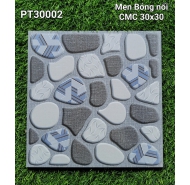 Gạch men bóng nổi lát nền phòng tắm CMC mã gạch PT30002 gạch loại 1 kích thước 30x30
