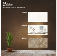 Gạch Porcelain men bóng ốp lát Catalan mã gạch - Bộ 48010-48011-48012 gạch loại 1 kích thước 40x80 