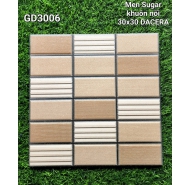 Gạch men sugar khuôn nổi lát nền DACERA mã gạch GD3006 gạch loại 1 kích thước 30x30