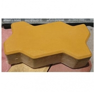 Gạch bê tông tự chèn con sâu da bưởi màu vàng
