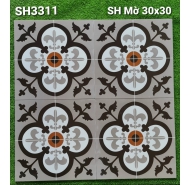 Gạch bông trang trí men mờ lát nền Kim Long mã gạch SH3311 gạch loại 1 kích thước 30x30