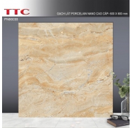 Gạch bán sứ Pocerlain mặt bóng kiếng lát nền TTC mã gạch PN66038 gạch loại 1 kích thước 60x60