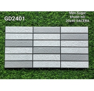 Gạch men sugar khuôn nổi trang trí ốp tường DACERA mã gạch GD2401 gạch loại 1 kích thước 20x40