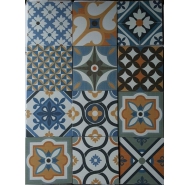 Gạch bông men mix hoa văn ốp tường trang trí Trung Quốc mã gạch GB-DC33 loại 1 kích thước 20x20