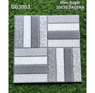 Gạch men sugar khuôn nổi lát nền DACERA mã gạch GD3003 gạch loại 1 kích thước 30x30