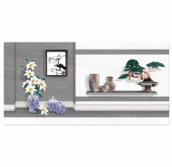 Gạch Ceramic men bóng viên điểm ốp tường Trung Đô mã gạch GS8.6964 gạch loại 1 kích thước 30x60