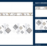 Gạch Ceramic men bóng ốp tường Hà Thanh mã gạch Bộ TK 36011-36011V-36011D2 gạch loại 1 kích 30x60