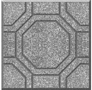 Gạch Terrazzo bát quái màu xám