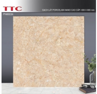 Gạch bán sứ Pocerlain mặt bóng kiếng lát nền TTC mã gạch PN66034 gạch loại 1 kích thước 60x60