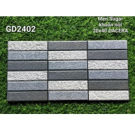 Gạch men sugar khuôn nổi trang trí ốp tường DACERA mã gạch GD2402 gạch loại 1 kích thước 20x40