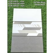 Gạch Granite đá siêu bóng ốp tường NICE mã gạch Bộ 0336-6007L-6007D-6007DE gạch loại 1 kích thước 30x60
