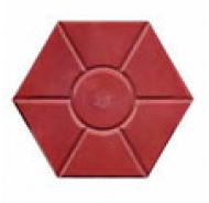 Gạch bê tông tự chèn lục giác da bưởi màu đỏ