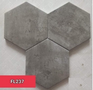 Gạch lục giác xám vân giả cổ điển mặt mờ ốp lát nhập khẩu Trung Quốc mã gạch FL237 gạch loại 1 kích thước 20x23