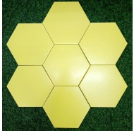 Gạch lục giác mặt mờ màu vàng nhạt ốp lát nhập khẩu Trung Quốc mã gạch N23901 gạch loại 1 kích thước 20x23