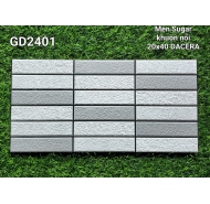 Gạch men sugar khuôn nổi trang trí ốp tường DACERA mã gạch GD2401 gạch loại 1 kích thước 20x40