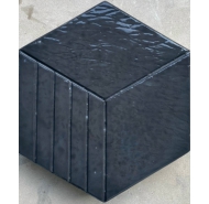 Gạch bê tông tự chèn lục giác mặt bóng màu đen