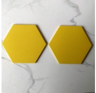 Gạch lục giác màu vàng mặt mờ ốp lát nhập khẩu Trung Quốc mã gạch N008 gạch loại 1 kích thước 20x23